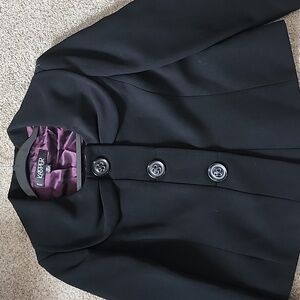 Kasper Black Blazer with Peter Pan Collar